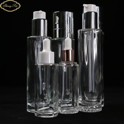 China 100ml Personal Care Cylinder Personal Care Essential Oil Serum Glass Bottle Perfume Hair Oil Bottles for sale