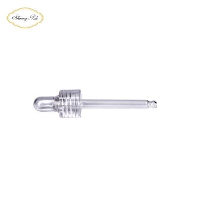 China Non Spill 18/410 Elegant Transparent Smooth Glass Pipette PVC Dropper for sale