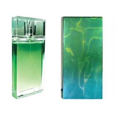 China Empty High Quality Flat Glass Perfume Bottle OEM Personal Care 100ml 50ml Square Single Perfume Bottle for sale