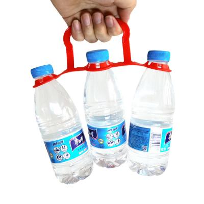 China Clip de banda de botella de alta resistencia a la tracción para botellas de plástico de 1.5L 2L 3L Pack de 3 rojo en venta