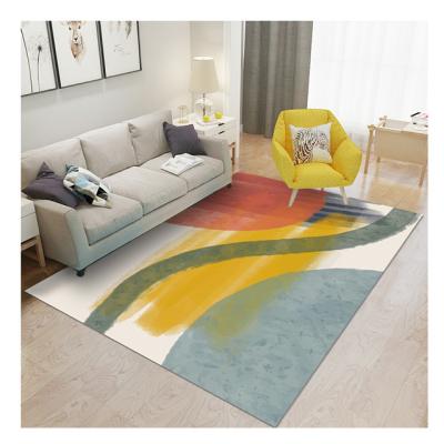 China Washable tapete nordic style printed area rugs and abstract rugs and blankets living room for sale