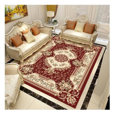 China Washable European Court printed carpet rug luxury large living room carpet high quality home decoration for sale