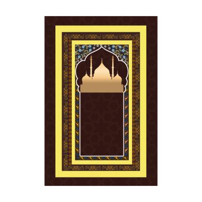 China Wholesale Portable Washable Mosque Carpet 3d Custom Printed Velvet Muslim Prayer Rug for sale