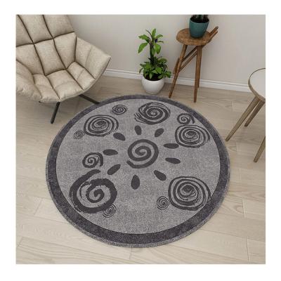 China Washable Retro Pattern Carpet Round Cushion Can Be Customized Custom Logo Shape Pattern Round Carpet for sale