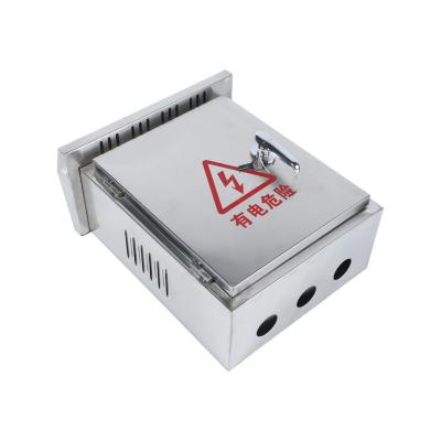 China Outdoor Stainless Steel Door Wall Mounting Metal Enclosure Box IP65 Waterproof Electronic Cable Distribution Box Junction Box for sale