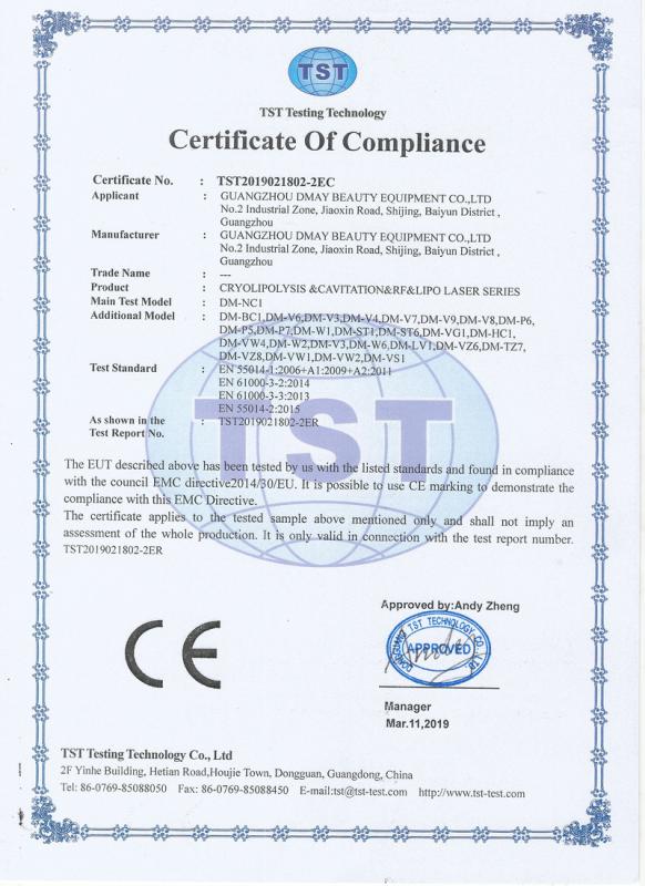 CE - Guangzhou Dmay Beauty Equipment Co., Ltd.