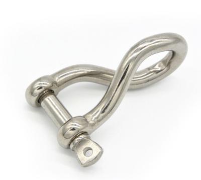 China High quality general industry hardware stainless steel safety twist shackles for boat for sale