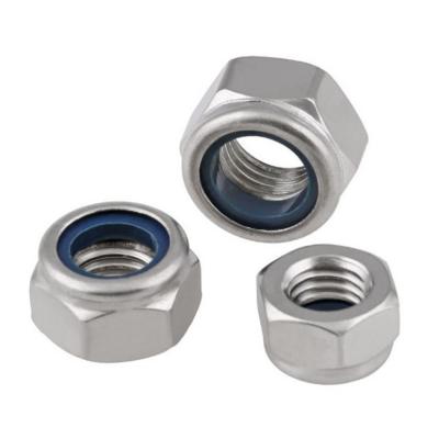 China Industry factory direct sales general stainless steel high strength nylon hex lock nut for sale