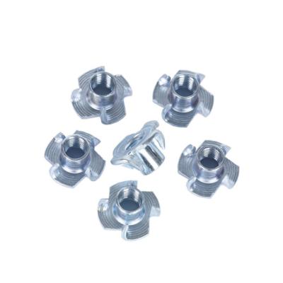 China Heavy Industry Furniture Flat Iron Plate Stainless Steel Four Corner Nails Bottom Through Hole Four Claw Nuts for sale