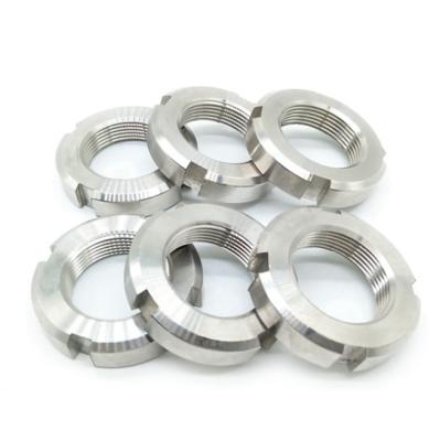 China Heavy Industry Manufacturer Quality Assurance Stainless Steel Bearing Lock Round Slotted Nut for sale