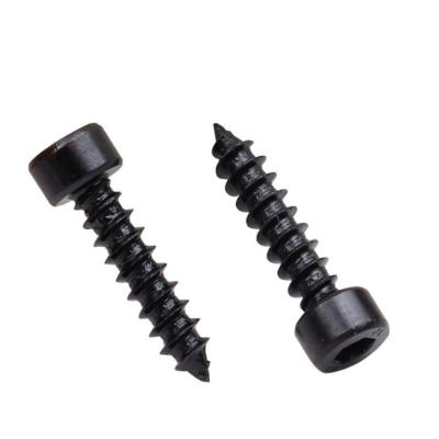 China Factory Round Carbon Steel Blackened Hexagon High Strength Plug Around Head Self Tapping Screws for sale