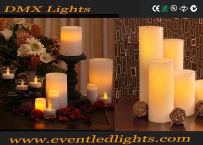 China Simulated Yellow Plastic Led Flameless Candle Rechargeable For Banquet Table for sale