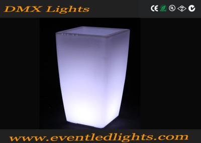 China 16 Color Plastic Square LED Flower Pots Waterproof IP65 Rechargeable Battery for sale