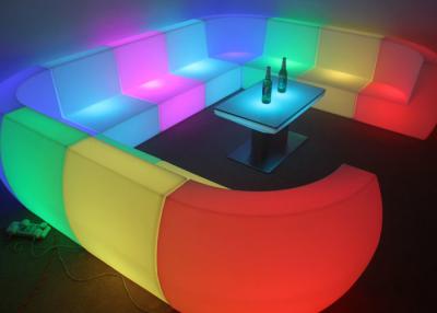 China Custom Made Royal Furniture L Shape LED Sofa Set for Hotel , Resorts pub for sale