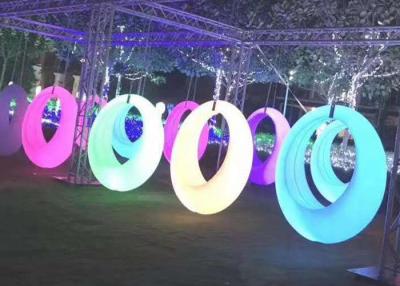 China Glow Luxury Round Reclining LED Swing Hanging Outdoor Color Change Lighting for sale