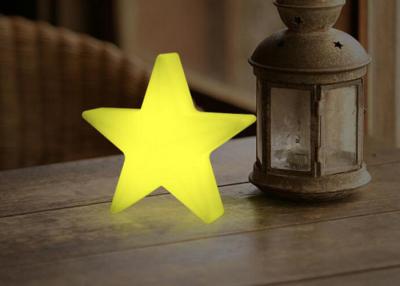 China Star Shape Wood Decorative Battery Operated Desk Lamp / Rechargeable Table Lamp for sale