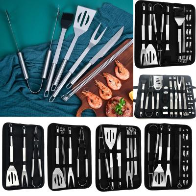 China Easily Cleaned 2023 Tools Accessories Kit Stainless Steel Outdoor Camping BBQ Tool Kit BBQ Grilling BBQ Tools For Sale for sale