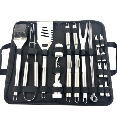 China Wholesale Easily Cleaned Outdoor Barbecue Grilling Tool Kit Stainless Steel BBQ Tool Accessories Kit for sale