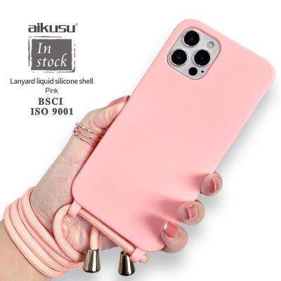 China Protect Cellphone/Hand Free Mobile Phone With Cross - Body Collar Camera Holder Bag Android Woman Recycled Logo Tpu Square Mobile Phone Case Cover For Iphone for sale