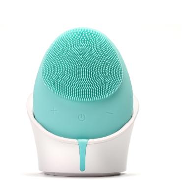 China Waterproof electric brush private label silicone face acne treatment SY-FB100 IPX7 grade facial detergent brush for sale