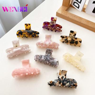 China 2022 Handmade Hot Selling Exquisite Tortoise And Polish Wholesale Fashion Acetate Hair Claw Amazon CIA Shell Hair Claws for sale