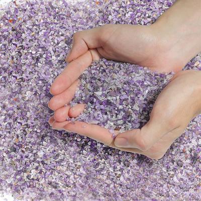 China Hot Selling Home Decor Crystal Tumbled Stones Mix Purple Tumble Stones Bulk Crushed Gravels For Home Decor Bulk Tumbled Stones for sale