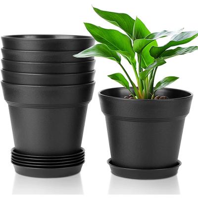 China Minimalist New China Plastic Pots Free Shipping 7.5 Inch Plastic Planter Self Watering Planter With Saucers for sale