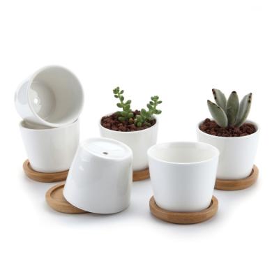 China Drain Hole Included Logo Indoor Hotel Home Decorative Clay Plant Pot Ceramic Balcony Plants Custom Succulent Pots Ceramic Pots for sale