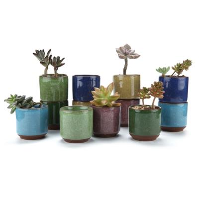 China With Drainage Hole Nordic Modern Matte Ceramic Clay Mini Succulent Pot For Succulents Plants for sale