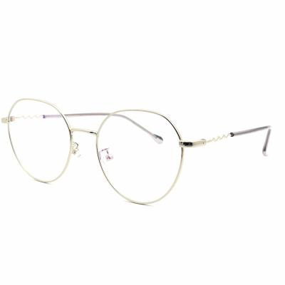 China Wholesale Hand Made Optical Frames Girls Shape Round Glass Metal Frames Metal Eyewear Optical Frames for sale