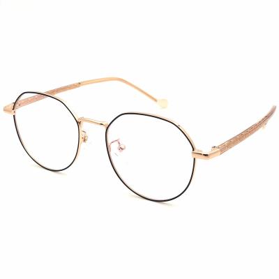 China Hot Selling Hand Made Blue Light Metal Optical Frames Ringot Glass Round Optical Frames Eyewear for sale