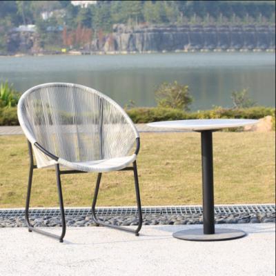 China Contemporary Nordic Simplicity Glass Top Outdoor Dining Furniture Rattan Garden Set Coffee Tables With Chairs for sale