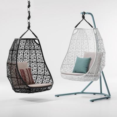 China Wicker Chair Modern Children's Basket Lazy Hanging Chair Swing Cradle Nordic Single Swing Cradle Chair for sale