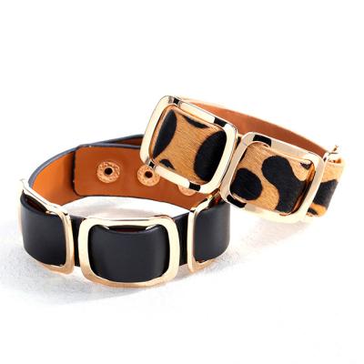 China FASHIONABLE newcomer italian leather bracelets, leather anklets, bracelets leather metal plate for sale