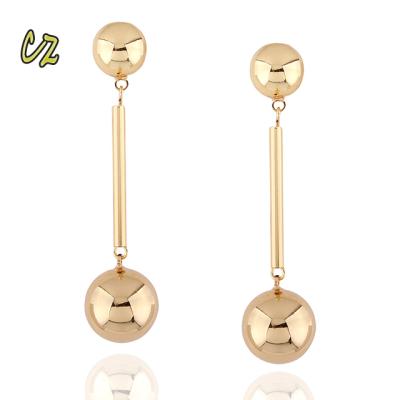 China Bohemia Latest New Design Simple Style Stud Ball Earrings Gold Plated For Women for sale