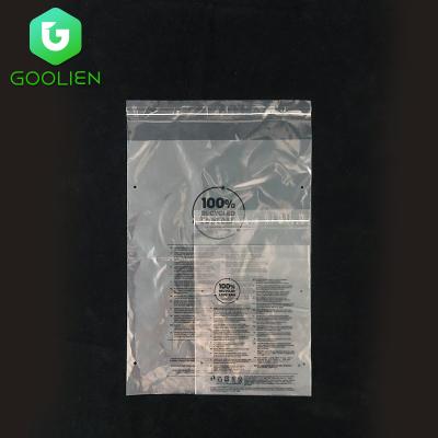 China Recyclable Clear Self Adhesive Seal Plastic Bags Clear Transparent Bag Recycled Plastic Recycled Plastic Bag for sale