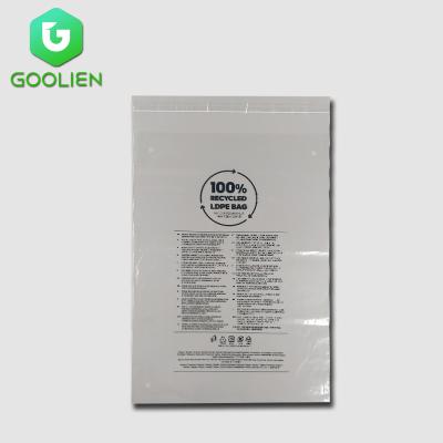 China Recyclable Custom Reusable Logo Bag Transparent Recycled Packaging Bags for sale