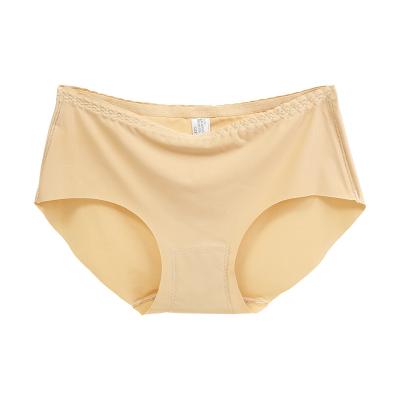 China Wholesale Breathable Sexy Breathable Ice Silk Underwear Women Ladies Seamless Panties Briefs for sale