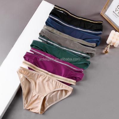 China Breathable fashion briefs women's daily underwear for women soft underwear women's sexy silk panties for sale