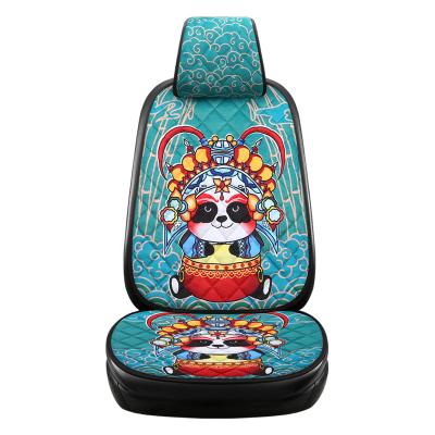 China Cute Luxury Waterproof Universal PVC Cloth Auto Seat Cover Chinese Style Car Seat Cover Set for sale