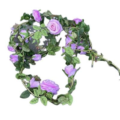 China Hotel .restaurant .banquet. Artificial flower home rattan rose wedding decoration flower ceiling living room silk flower rattan wall for sale