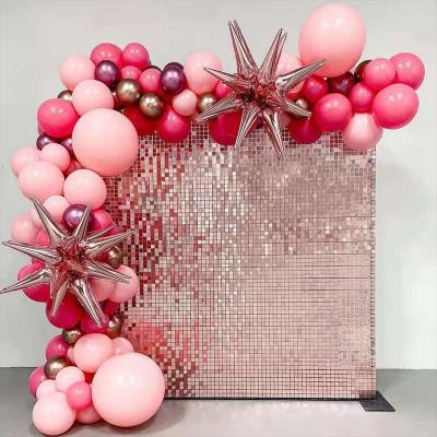 China Morden Event Wedding Anniversary New Year's Eve Sequin Wall Shimmer Wall Air Activated Wall Panels Backdrop for sale