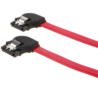 China Revision 3.0 Best buy SATA 6.0 GBP Left Angle 7pin Female Red Flat SATA III to Left Angle Female Data Cable with Locking Latch for sale