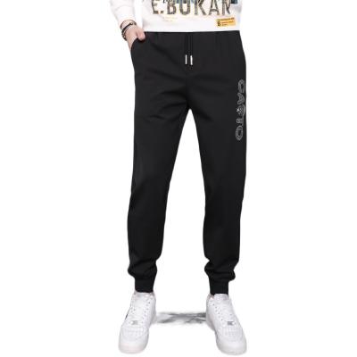 China Anti-static 2021 new fall elastic knit casual pants for men are the latest in a trend of slim fit, small-foot waist, elastic waist sweatpants for sale