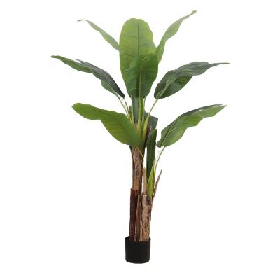 China Type: Decorative Plant Home 150cm Potted Artificial Banana Tree Plants Indoor Green Plants Nearly Natural Artificial Potted Banana Leaf Plants for sale