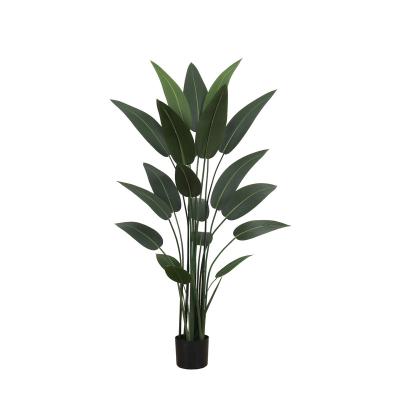 China Type: Large 140cm Artificial Plant Bonsai Plant Fake Bird Of Paradise Tree Potted Artificial Trees For Indoor Decorative Artificial Canna Leaf for sale