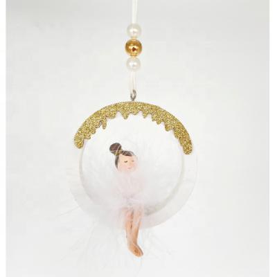 China Resin Christmas Polyresin Angel Christmas Tree Decoration Hanging Ornament Gifts for sale