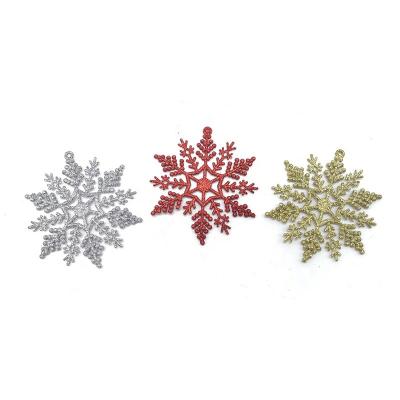 China Christmas Plastic Snowflake Decoration Christmas Tree Ornament Hanging Gifts for sale