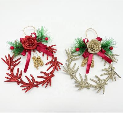 China Plastic Artificial Christmas Garland Decorate Holiday Windows And Christmas Wreath Doors Hanging Garlands for sale