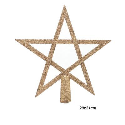 China Plastic Xmas Star Tree Topper Decoration Christmas Tree Ornament for sale